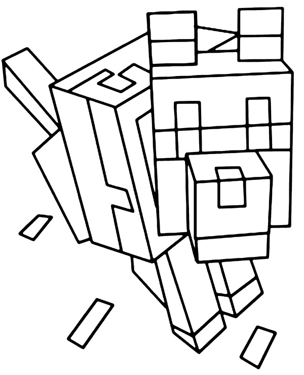 Kolorowanka pies Minecraft Kolorowanka pies Minecraft